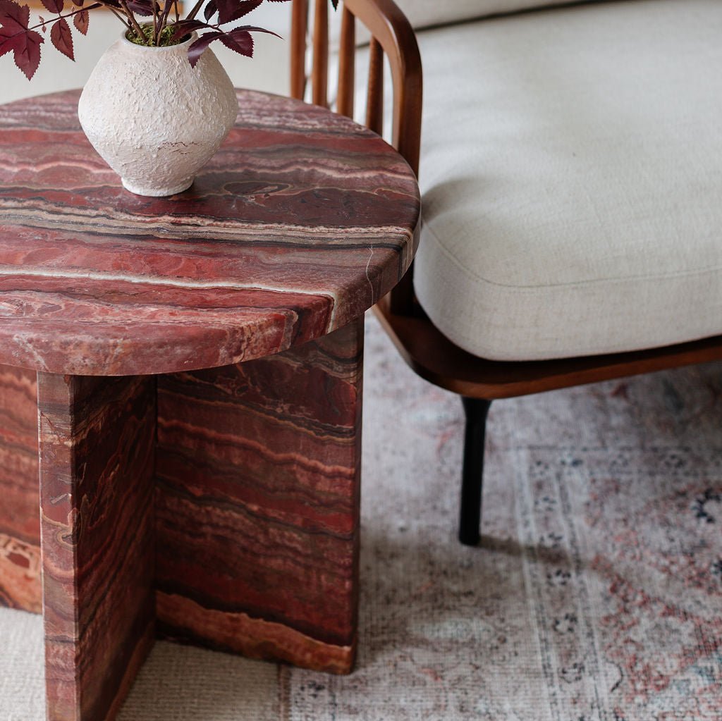 Natural Stone Side Table 