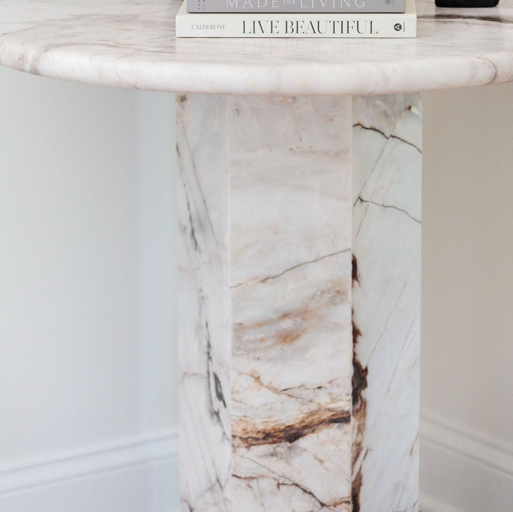 one-of-a-kind, unique natural stone tables that are customizable 